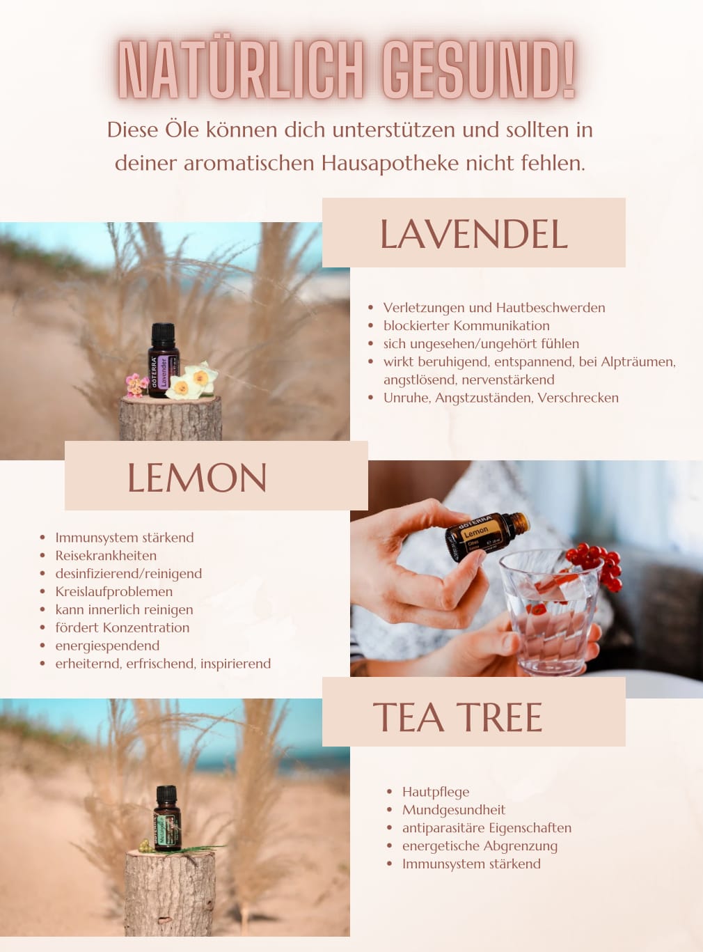 Lavendel, Lemon, Tea Tree